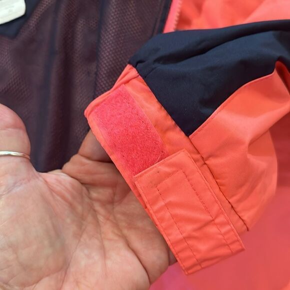 COPY - Rain Jacket Windbreaker Annapolis Lined Mesh Sailing Orange and Navy XL - Picture 9 of 14